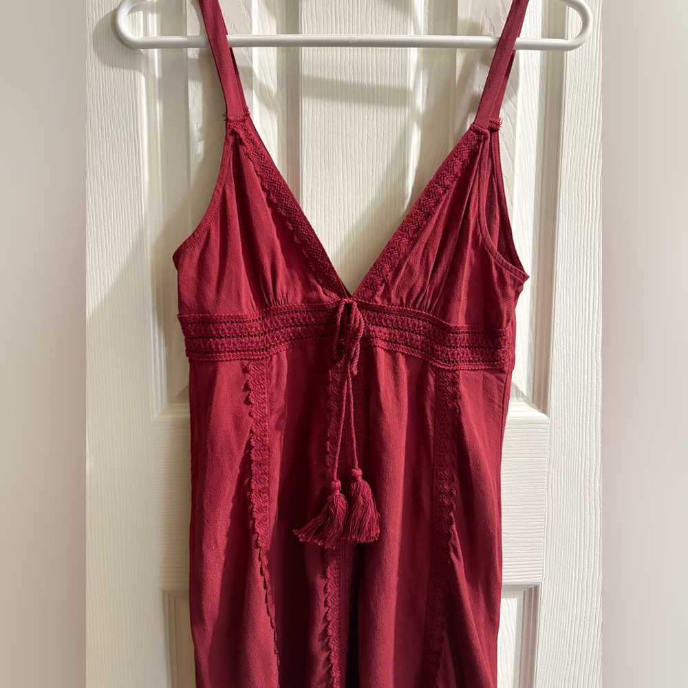 Forever 21 Lace Maroon Summer Mini Dress